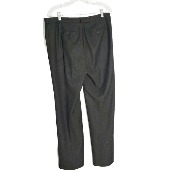 Charter Club Grey Black Herringbone Pockets Belt Loops Tummy Control Pants Size - Picture 8 of 9